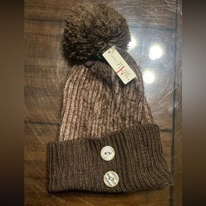 Simply Noelle Chocolate Knit Beanie